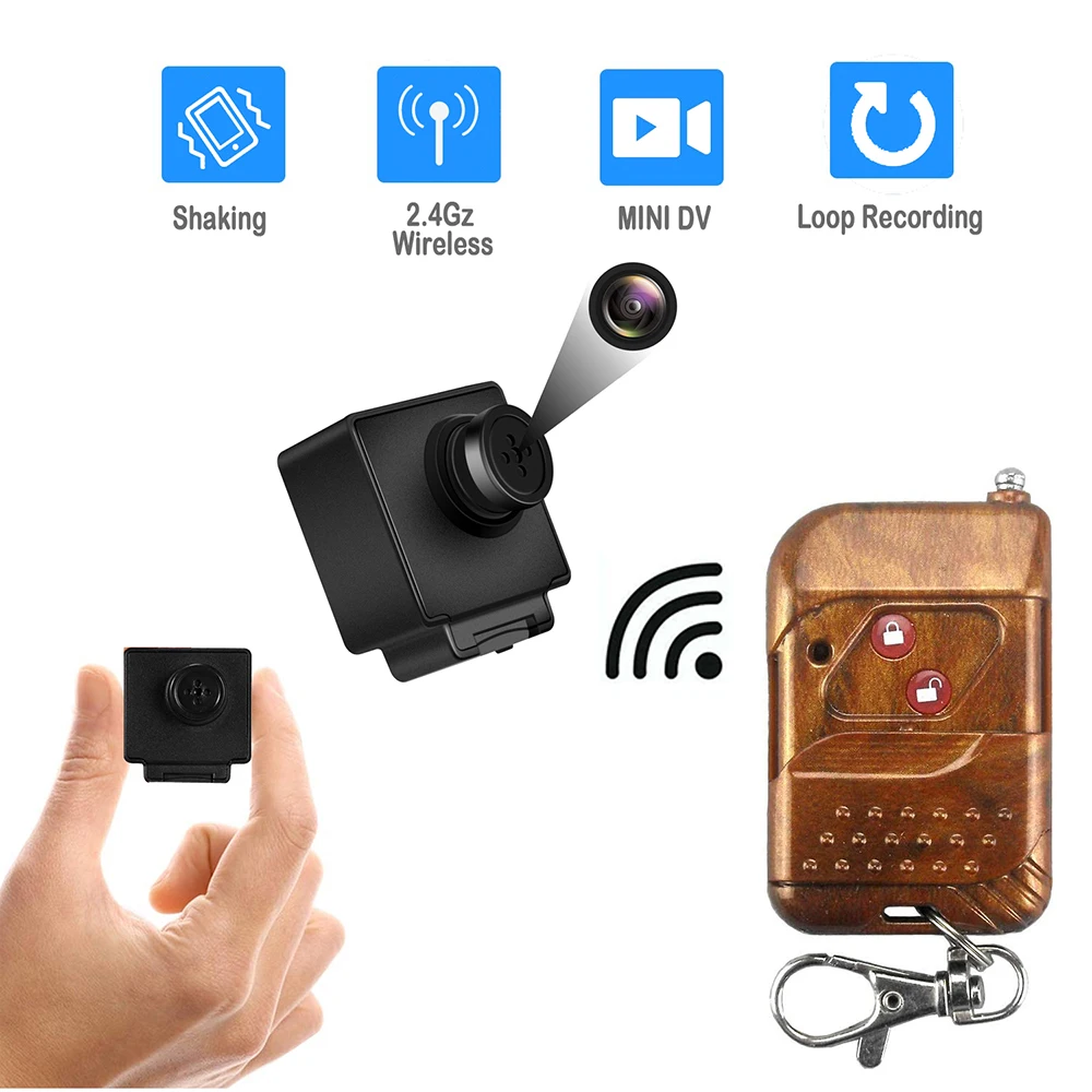 

Mini Camera Wireless Remote Keyfob Camera HD 1920x1080P Portable Camcorder Motion DVR Sensor Video Detection Security Camera S4