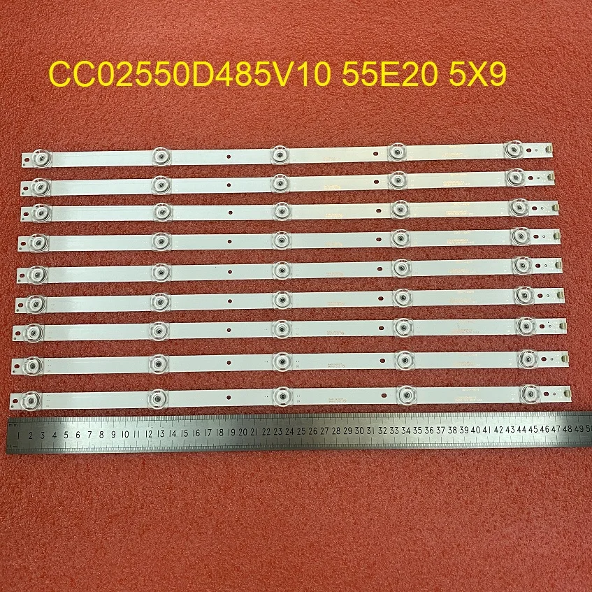 9pcs/set LED backlight strip for BAIRD T550HVN05.1 QT55I90IDLEDNC TI5511DLEDDS CC02550D485V10 55E20 5X9 5S1P led lights 15m