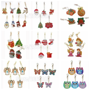 

5D DIY Diamond Painting Keychain Rhinestone Embroidery Pendant DIY Craft Kits Mosaic Cross Stitch Diamond Painting LD299