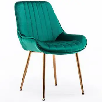 

Nordic Light Luxury Iron Dining Chair Creative Leisure Backrest Restaurant Office Leather Chair Modern Simple Home Stool