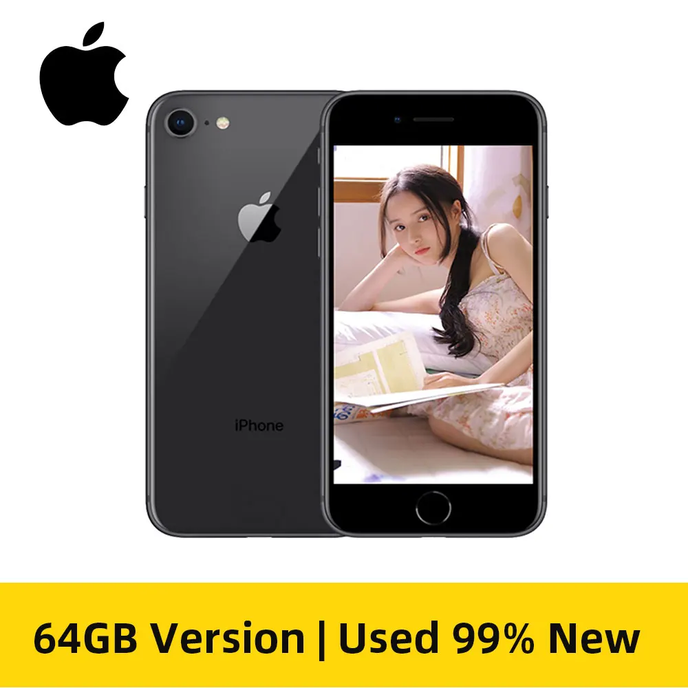 64GB Black Разблокированный мобильный телефон Apple iPhone 8, 4,7 дюймов, шестиядерный процессор, 64 ГБ, 256 Гб ПЗУ, камера 12 МП и 7 мп, iOS LTE, отпечаток пальца, Touch ID - Цвет: 64GB Black