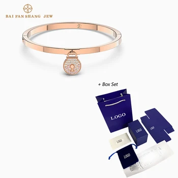 

2020 Trend SWA New TOGETHERNESS LOCK Bracelet Fashion Lock Magnolia Flower Shape Decoration Women Popular Luxury Jewelry Gifts