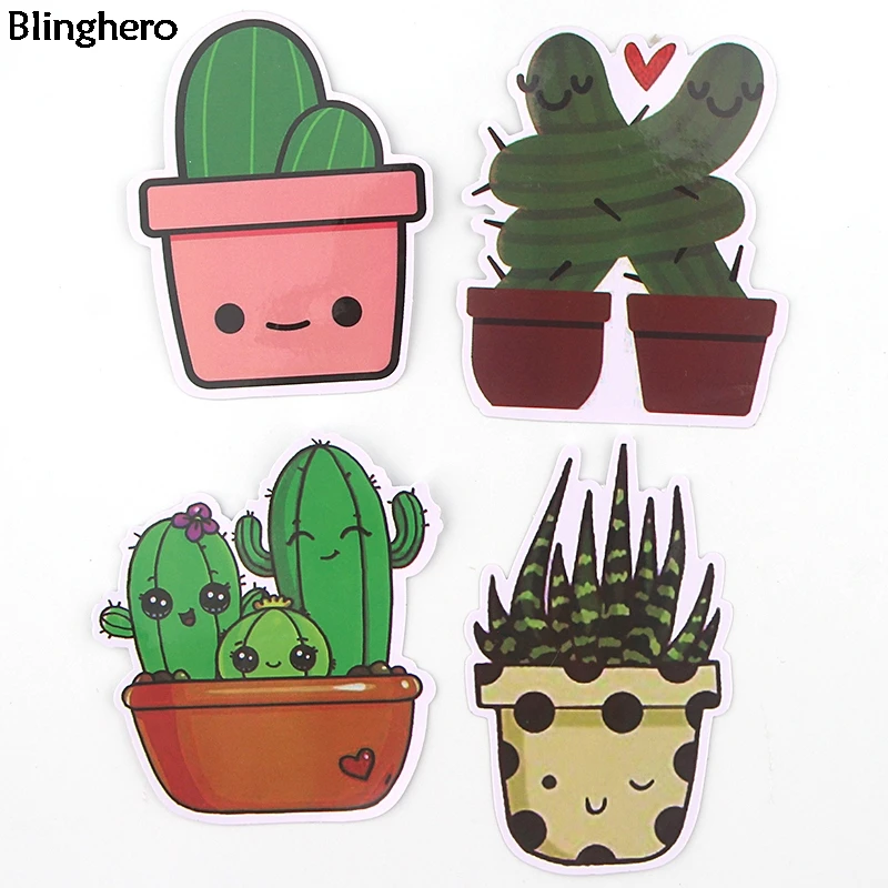 Blinghero Наклейки С КАКТУСОМ 36 шт./компл. Kawaii наклейки "растения" скейтборд ноутбук Чемодан наклейки на ногти наклейки на холодильник в BH0088