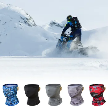 

Half-Face Ice Silk Mouth Face Sheer Scarf Ear Loops Neck Gaiter Protection Bandana Cycling Breathable Reusable Unisex Face Mask