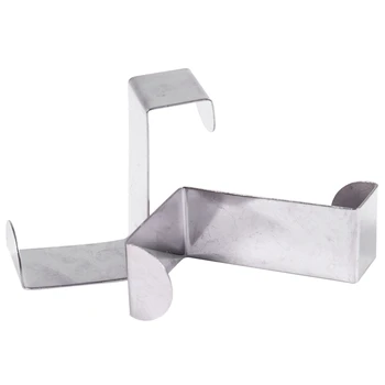 

Stainless Steel Over Door Hooks Clothing Hanger Holder Silver Tone