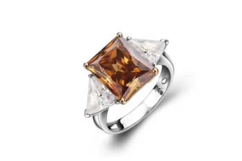 

Starsgem Jewel Luxury 14K Moissanite Ring Test Passed Positive Champagne&EF Color Moissanite Ring Special Ring for Party
