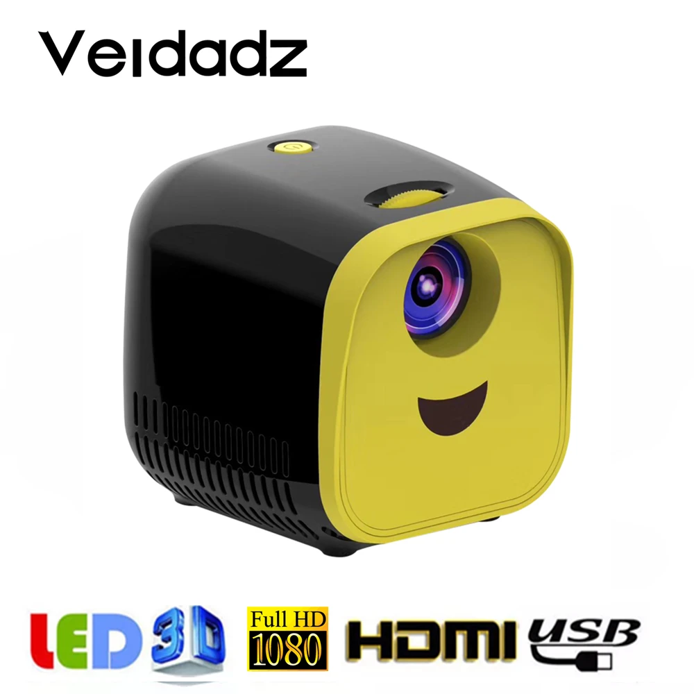 VEIDADZ L1 микро проектор поддерживает 1080P HDMI USB портативный видеоплеер совместимый с
