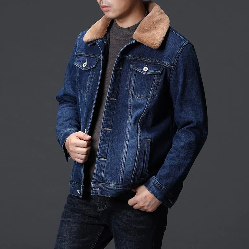 Men's Winter Warm Denim Jackets Fleece Lined Thick Jeans Jackets Outwear For Male Size M-4XL Windbreak (1)