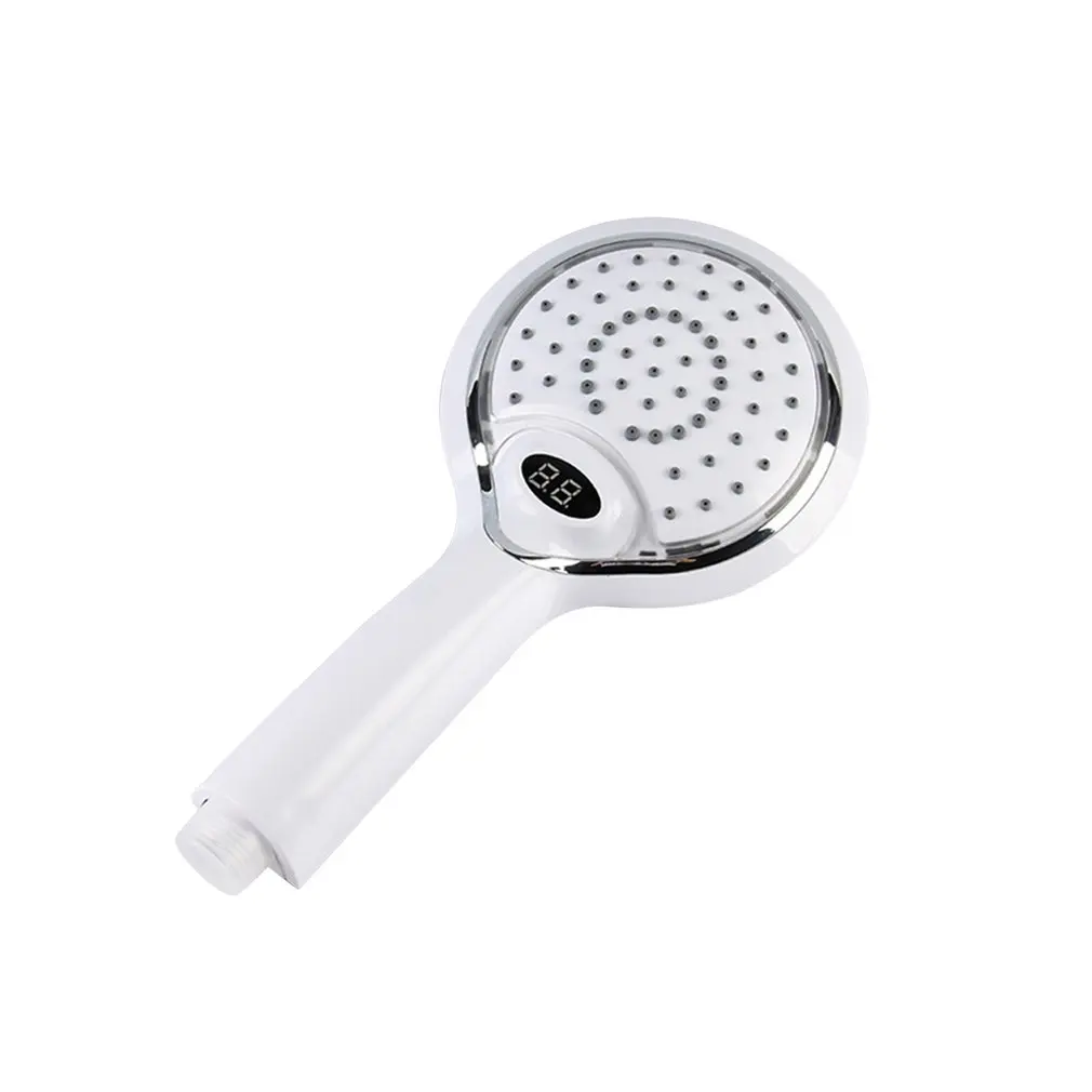 

Handheld Shower Spray Head Bathroom Faucet LCD Digital Shower Head Water Powered Bathroom Shower Head with 3 Colors Lighting