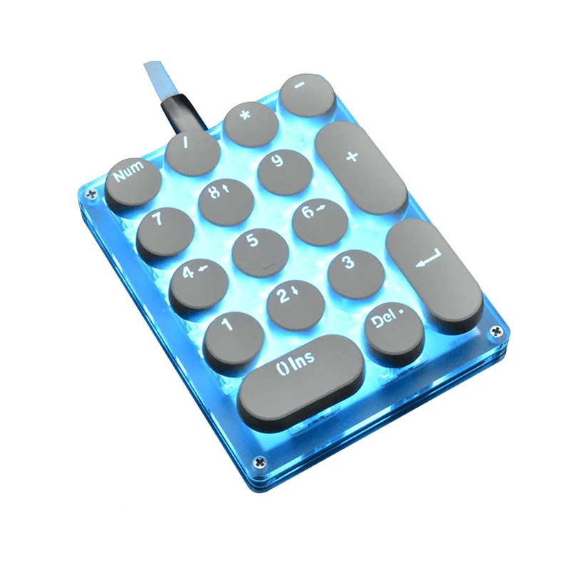 Мини-клавиатура для макросъемки 17 Nums Keys, программируемая под заказ, светодиодный, с подсветкой, для ПК, ноутбука MAC WIN, для учёта, светодиодный, механическая клавиатура