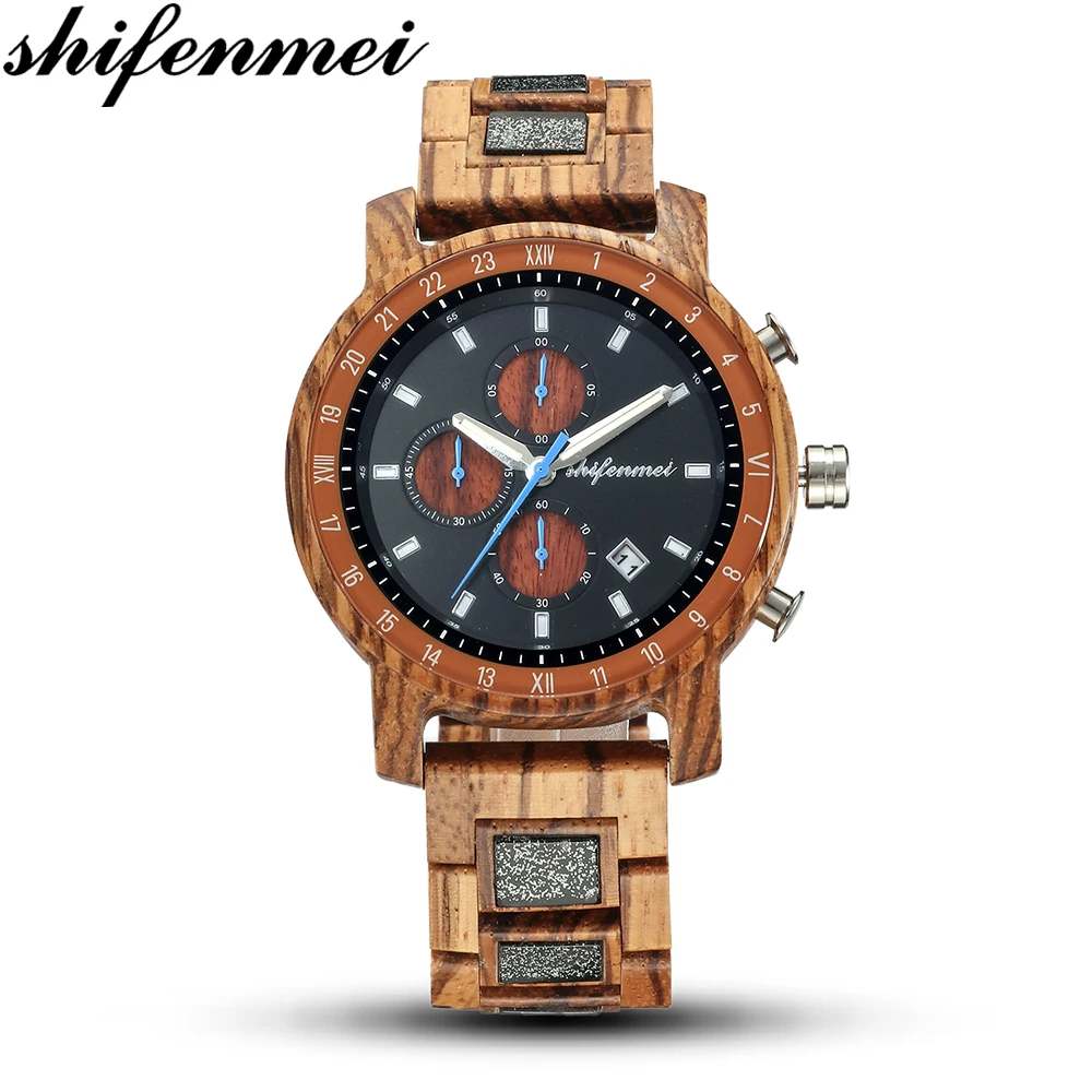 

SHIFENMEI Creative Full Wooden Mens Watches Simple Natural Male Quartz Men's Wrist Watch Male Clock Relojes Para Hombre S5573