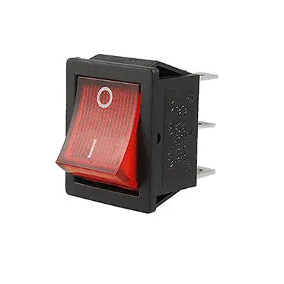 AC 16A/250V 20A/125V Красный светильник DPDT ON/на кнопках в лодке кулисный переключатель 29x21