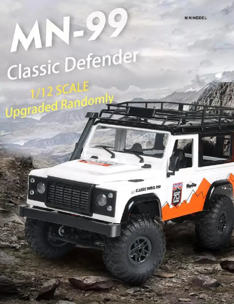 

None MN-99 2.4G 1/12 4WD RTR Crawler RC Car For Land Rover 70 Anniversary Edition Vehicle Model