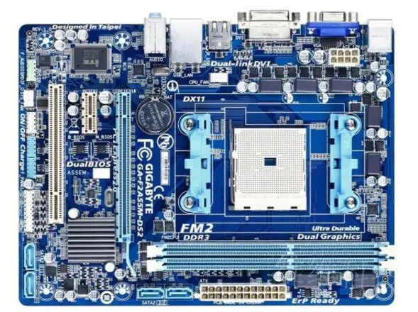 Оригинальная материнская плата для Gigabyte GA-F2A55M-DS2 FM2 DDR3 USB2.0 64GB F2A55M-DS2 A55 материнская плата