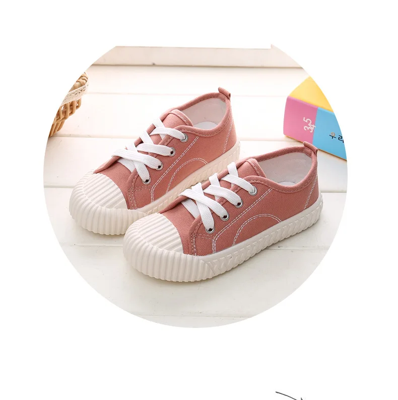 Fashion Kids Shoes Unisex Boys Girls Sneakers Children Casual Canvas Shoes For Big Boy Girl Candy Colors Soft Breathable 27-38