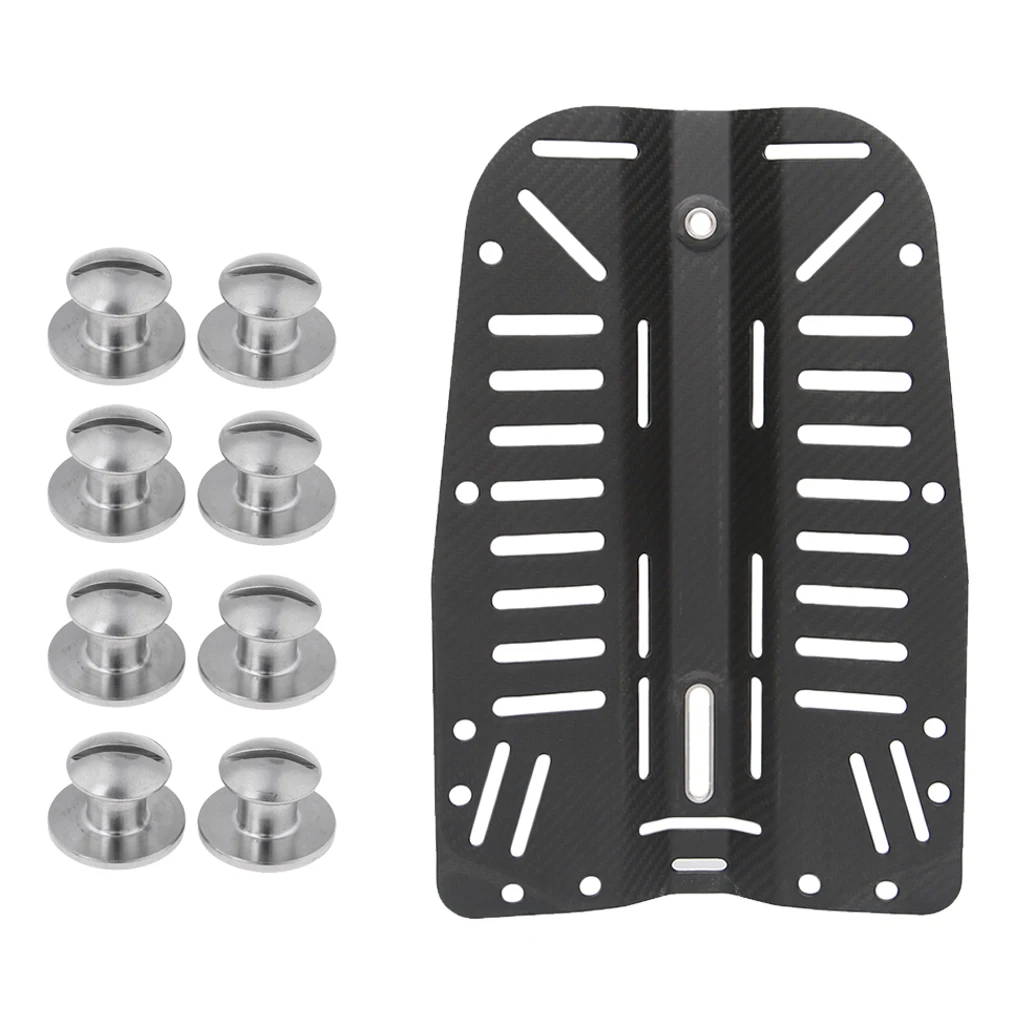 

Ultralight Backplate 12x16'' Diving Tank Back Plate Book Screw Fastener Bracket Carbon Fiber Scuba Diving Back Plate