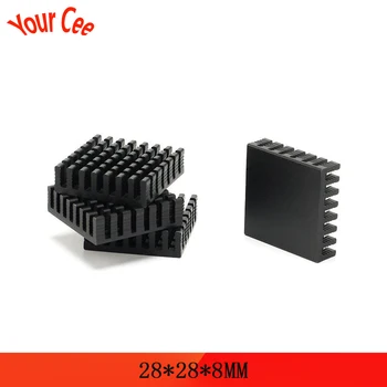 

Heatsink 28x28x8mm Radiator Cooler Aluminum 28*28*8mm Heat Sink Metal Slotting For Cooling