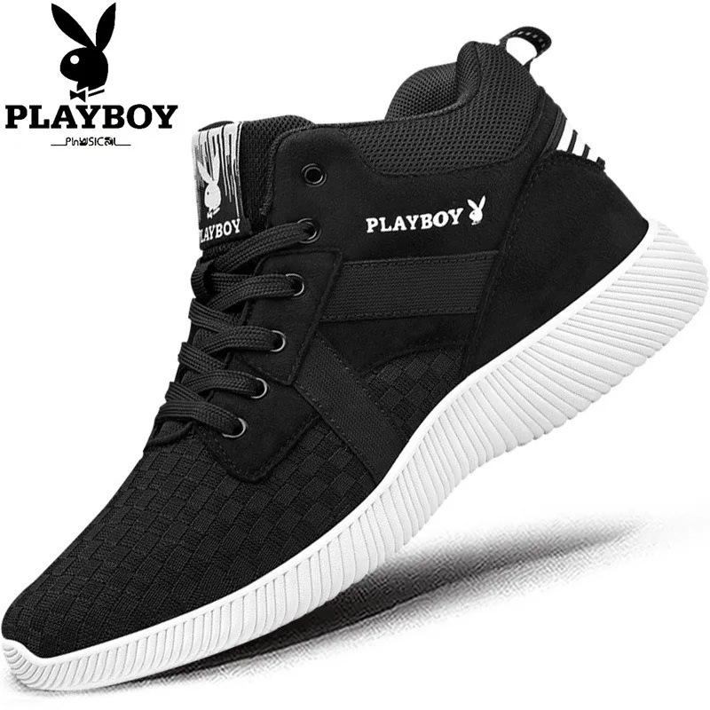 

PLAYBOY MEN'S SHOES Casual Sports Shoes High Shoes MEN'S Black Shoes Travel Running Shoes Winter Shoe Warm