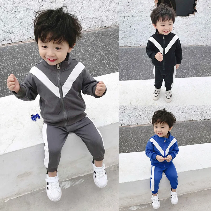 

Male Baby Autumn Motion Suit 2019 Autumn In Children Catamite Western Style Twinset Tide
