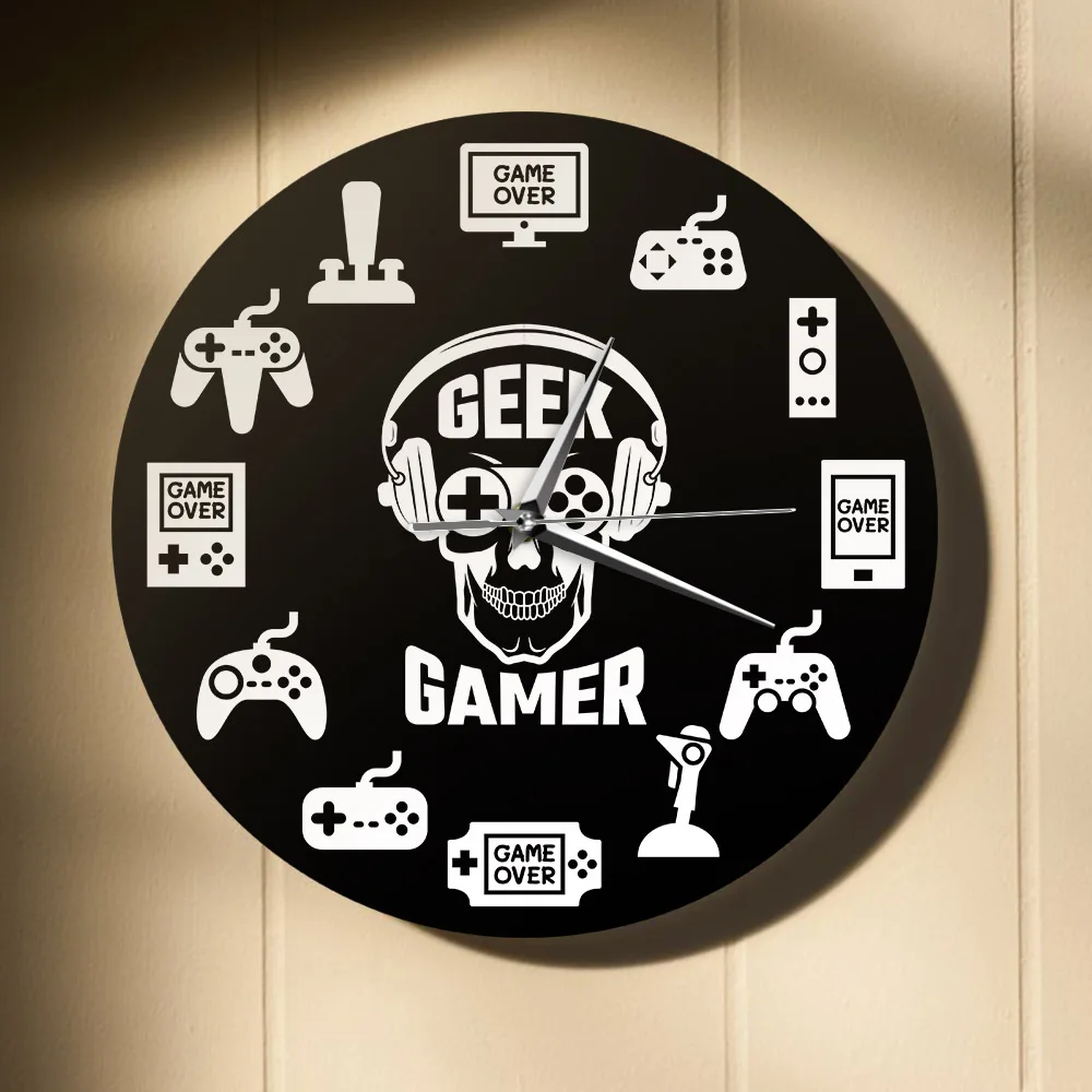 Kaufen Gaming Zeit Video Spiel Hängen Wand Uhr Console Controller Gaming Zimmer Wand Kunst Dekorative Wanduhr Geek Gamer Geschenk idee