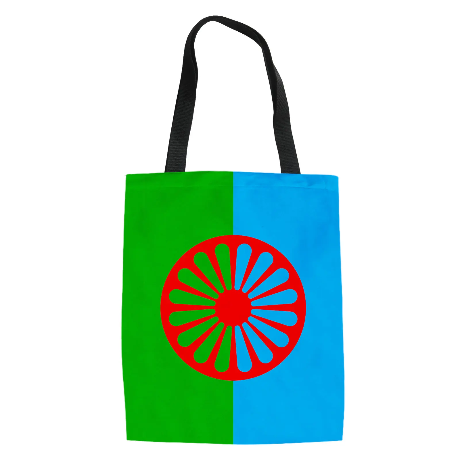 

HandBag With Romani People Flag Design Gift For Romanes Casual Tote Bag Large Capacity Travel Storage Fabric Bags Shoulder Tote