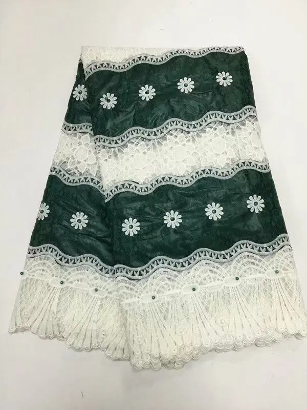 Кружевная ткань для нигерийских, вечерние, африканские ткани tissu dentelle, бисерная кружевная ткань для платья, швейцарская вуаль, кружева 5yard/setP1602-1 - Цвет: as picture