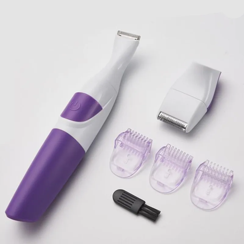 Портативный Фиолетовый женский эпилятор 5 в 1, Электрический эпилятор для бритья и удаления волос, для лица, подмышек, тела, бикини 20#1023