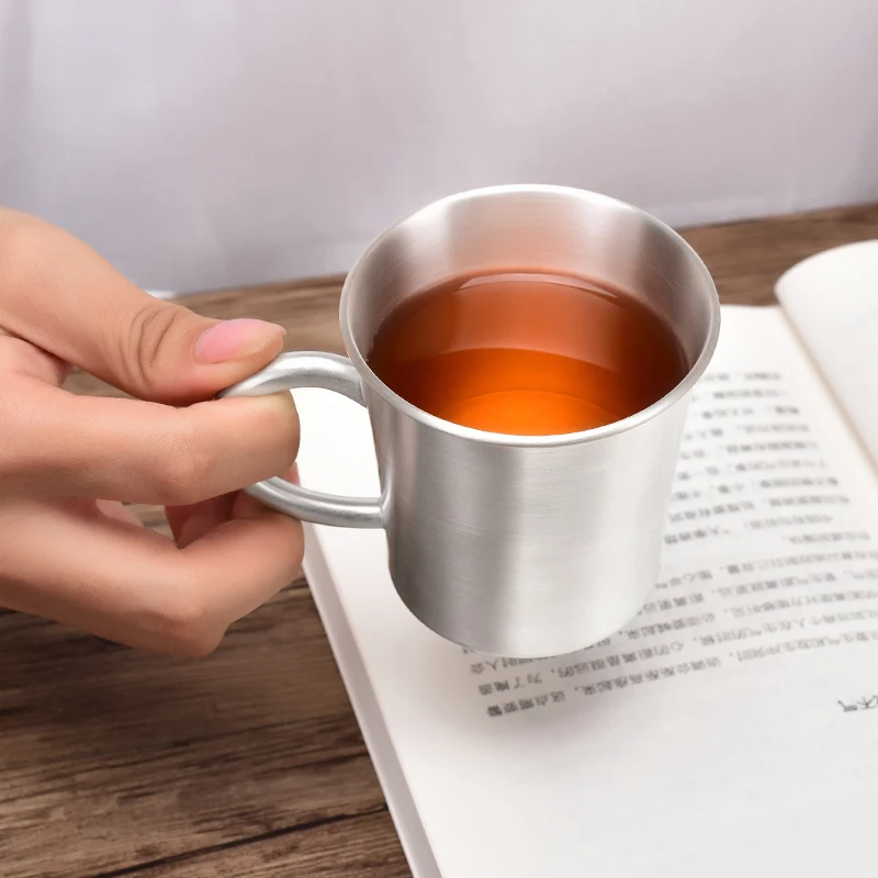 

Silver water cup sterling silver 999 silver cup household parent-child mug coffee cup handmade silver tea cup tea cup