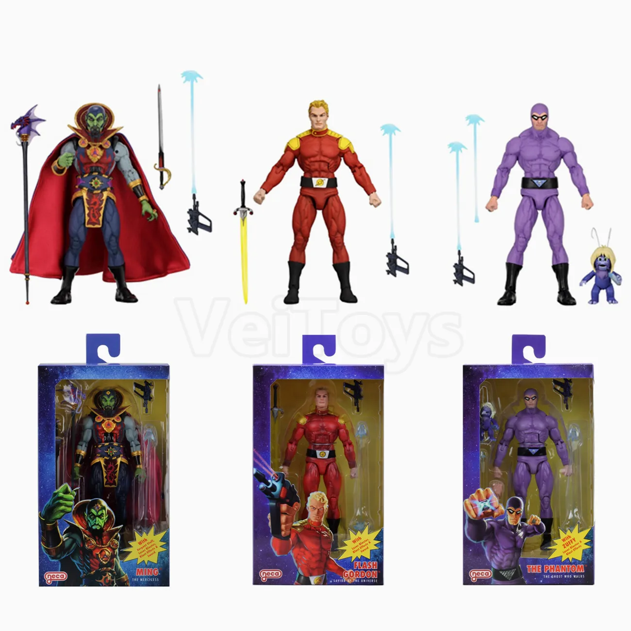 FIGURA ULTIMATE MING CON TRAJE MILITAR ROJO 18CM -NECA (FLASH GORDON 1980). Neca