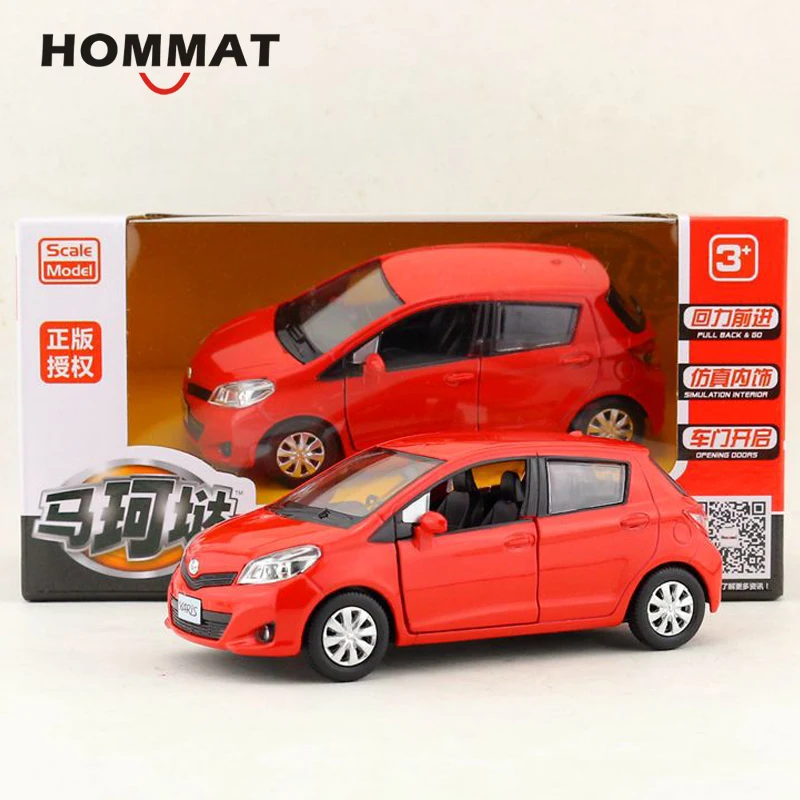 Модель автомобиля HOMMAT 1:36 масштаб Toyota Yaris сплав металл игрушки автомобили