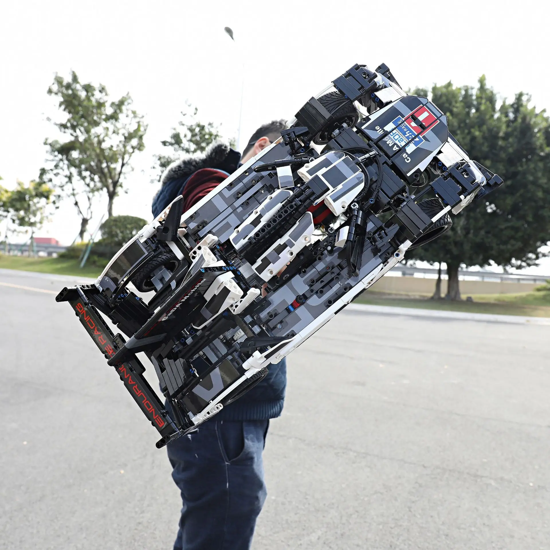 

CADA C61016 20086 Technic Series Super Sports Car Racing 919 MOC LED Light 42083 Building Block Bricks Toys For Children Gift