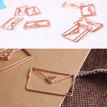 

20pcs Easy Use Gift Love Bowknot Accessories Mini Paper Clip Plating Study Cartoon DIY Modeling Bookmark Office Special-shaped