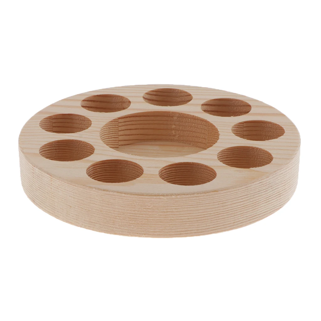 10Slot Essential Oil Organizer Rack Wooden Storage Box Case Display Stand/Holder