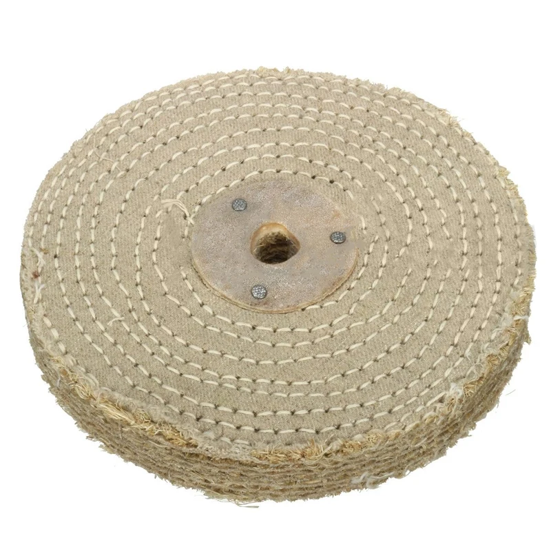 DWZ 150*20mm 6'' Sisal Cloth Buffing Wheel For Stainless Steel Metal Polishing Tool