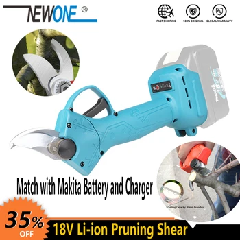 

NEWONE 20V Cordless Li-ion Fruit Pruning Shears brushless Gardening Plant Scissor Branch Trimmer secateur match Makita battery