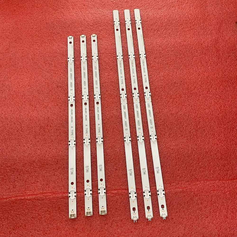 5 комплектов = 30 шт. ED полоса подсветки для LG 49LJ614V 49UJ651V 49UJ701V 49UJ670 49UJ634V 49LJ61 49LH61 49UJ65 A B
