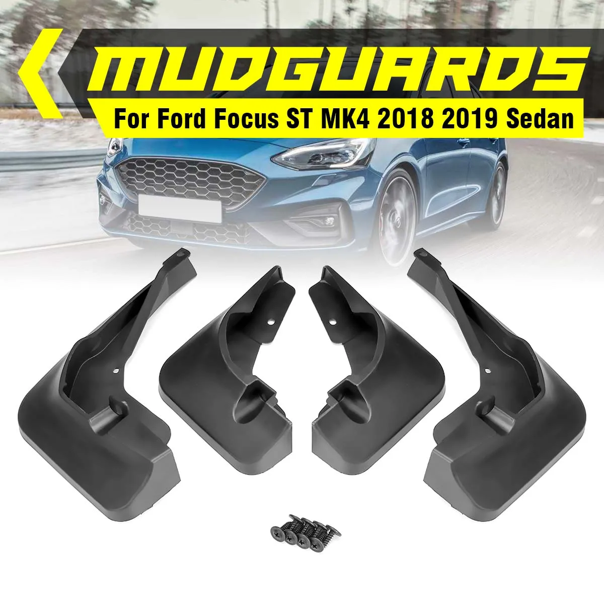 Брызговики для автомобиля Ford Focus 4 MK4 ST Sedan 2018 2019 2020 брызговики