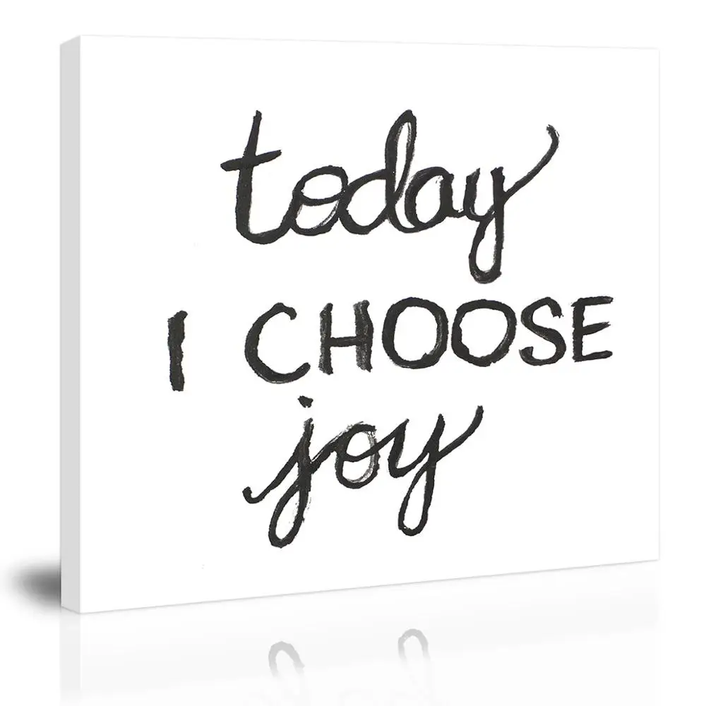 

Today I Chose Joy Wall Art Decor Canvas Painting Kitchen Prints Pictures for Home Living Dining Room
