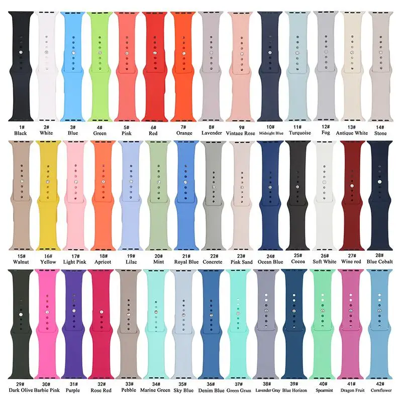 Ремешок для Apple Watch 38 мм 42 мм iWatch 4 3 2 1 ремешок 44 мм 40 мм спортивный силиконовый ремень браслет для Apple Watch 5 Аксессуары