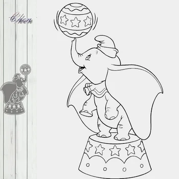 

Metal Cutting Dies Circus juggling baby elephant For New DIY Scrapbooking Album New Craft Embossing Cards 2020