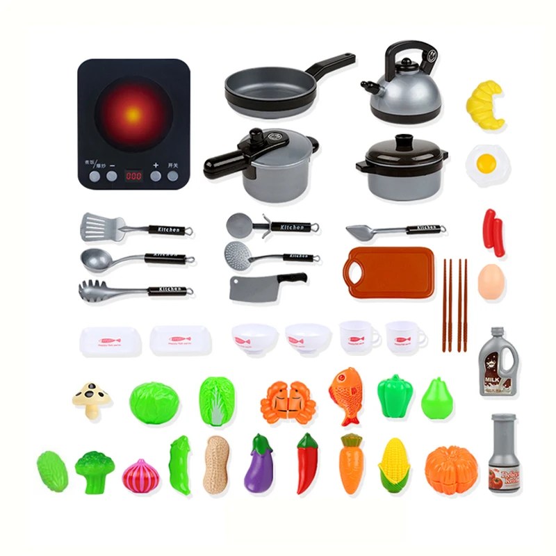 Игровой домик, детская кухонная игрушка, кухонная посуда, детский игровой кухонный набор для детей - Color: 44PCS