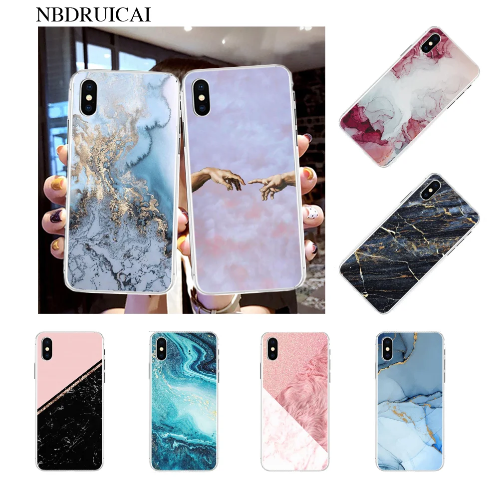 

NBDRUICAI Marble pattern Luxury Unique Design Phone Cover for iPhone 11 pro XS MAX 8 7 6 6S Plus X 5S SE XR case