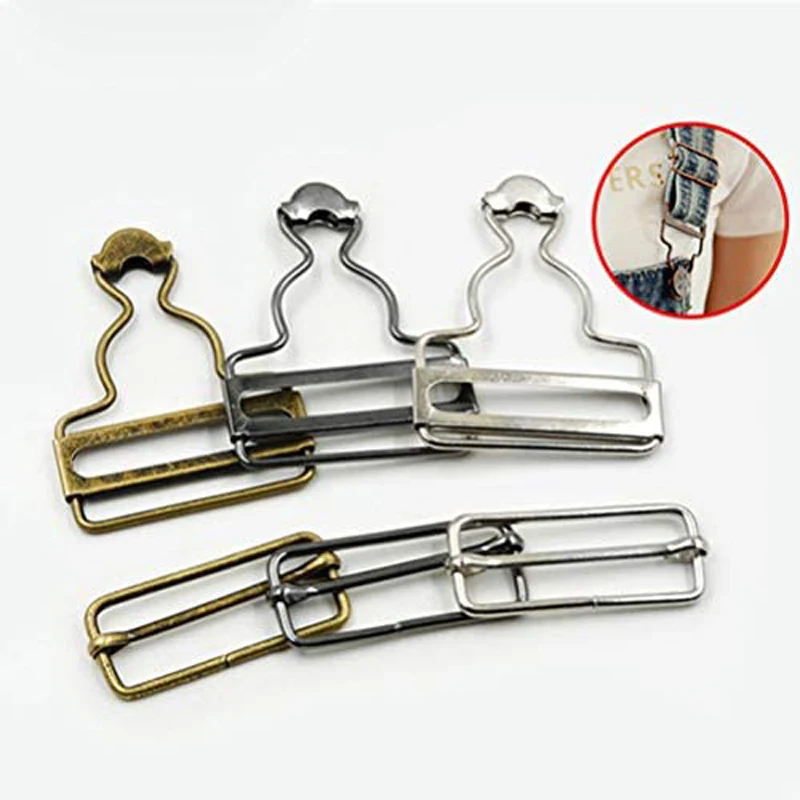 4 Sets Suspender Buckle with Screw Button Overall Clip Replacement bib  overall