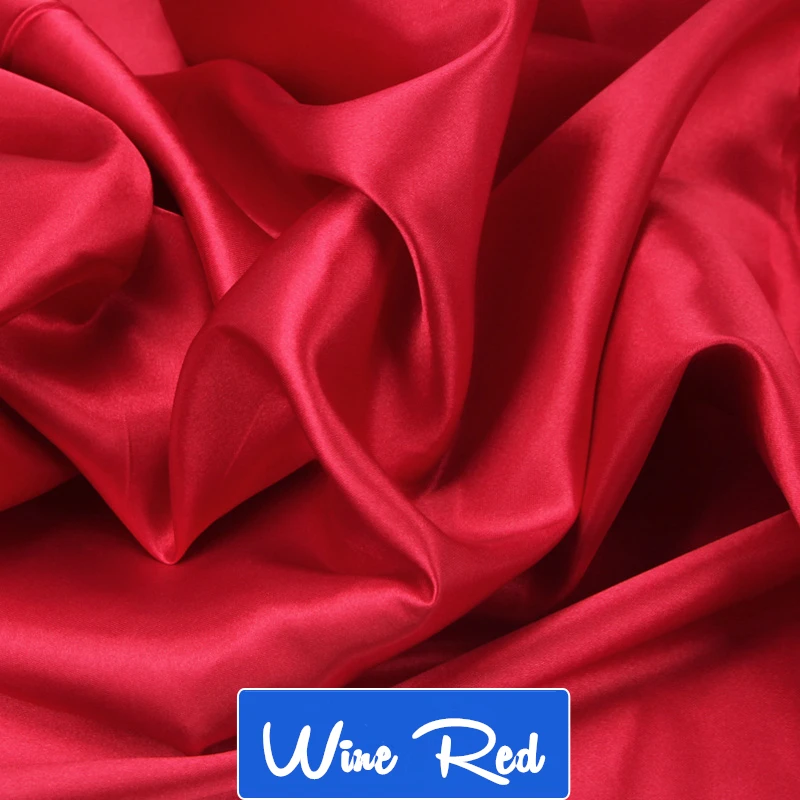 100 см* 150 см 16 цветов шелк и сатин ткань сатин цвет бутиловый шелк Подарочная коробка подкладка Lieb - Цвет: Wine Red
