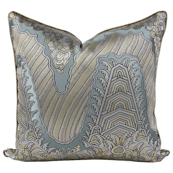 

DUNXDECO Cushion Cover Decorative Pillow Case Vintage European Simple Classical Artistic Geometrics Jacquard Coussin Sofa Decora