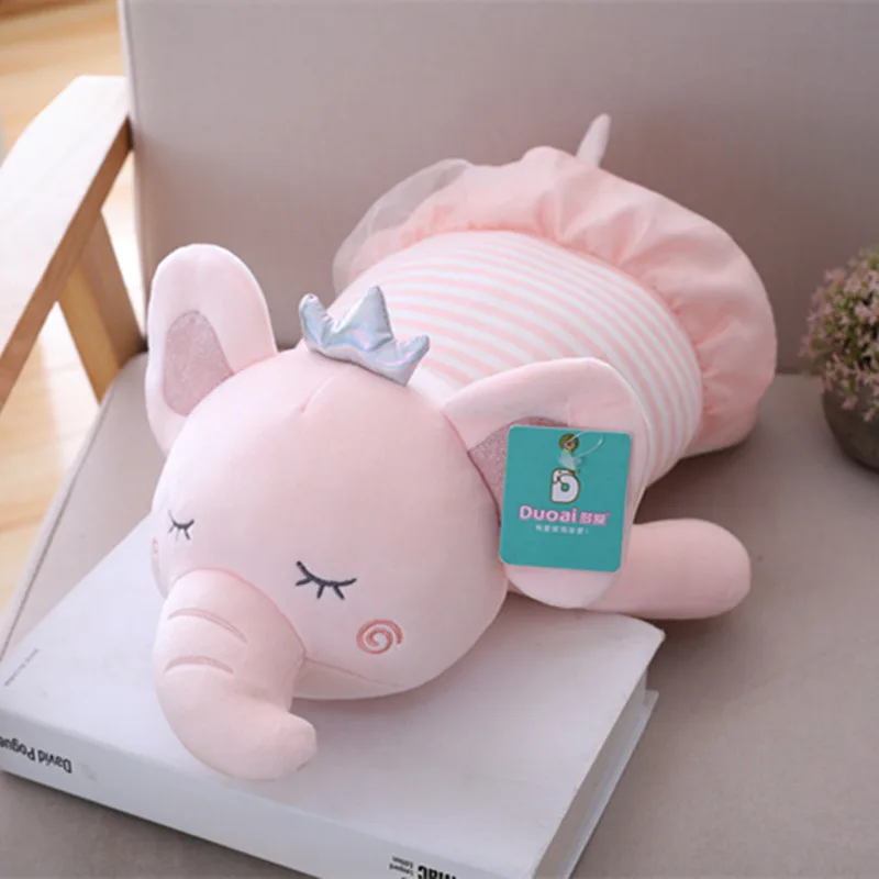 1 шт. 50 см Kawaii слон плюшевая игрушка мягкая детская подушка для сна на спине Милое Чучело слонов Детские куклы-модели ребенка Рождественский подарок для девочки