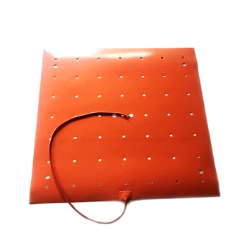 

800*800*1.5mm 220V 2500W Silicone Heater for 3d printer adhesive 1 side 55 holes on pad 1000mm lead wire