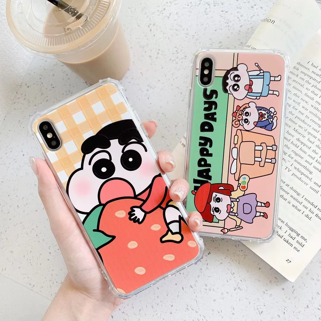

Cute cartoon funny crayons small new couple mobile phone case for iphone Xs MAX XR X 6 6s 7 8 plus sugar color TPU back cover