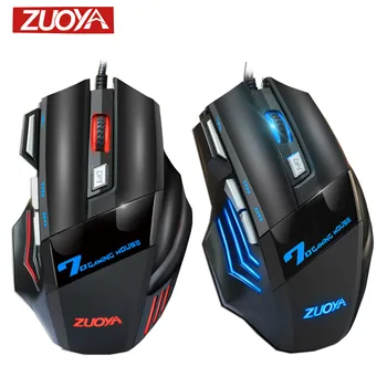 

ZUOYA Gaming Mouse Professional Game Mice Wired USB 5500DPI Adjustable LED Backlight Optical Mause For Laptop PC
