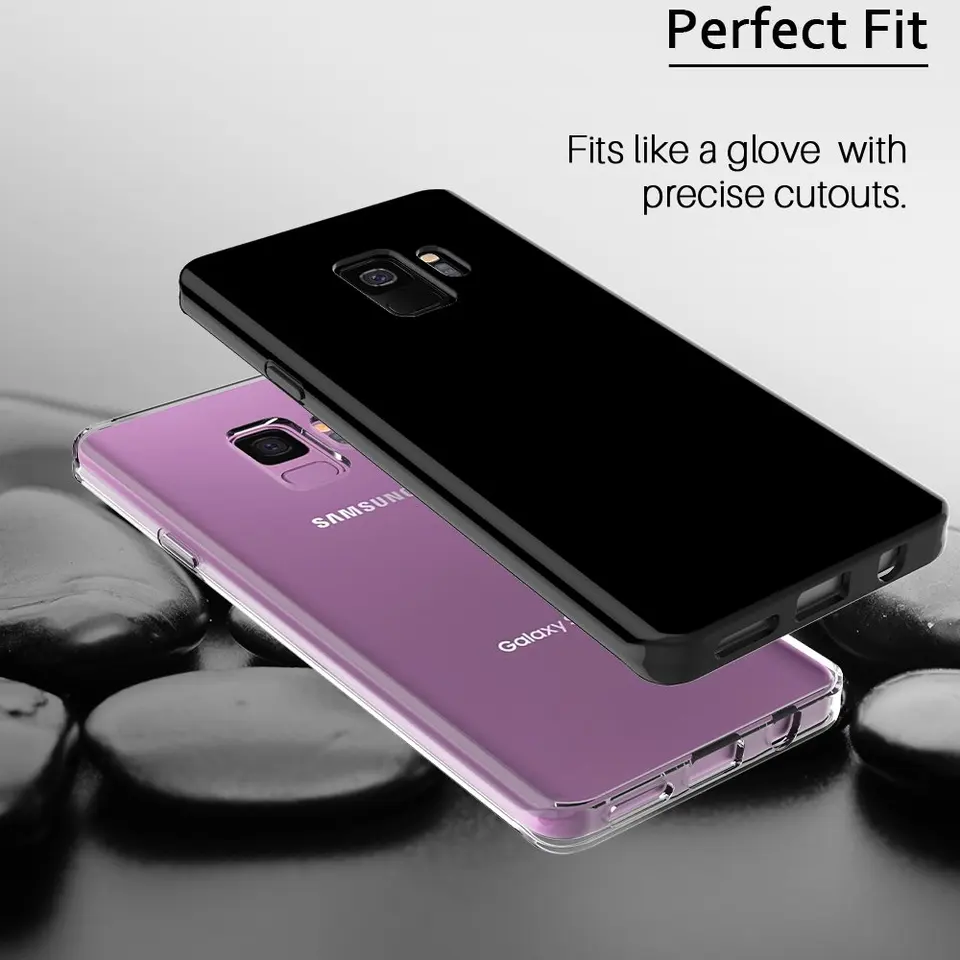 Gradient 9H Cover Per Samsung Galaxy S9 Plus: Retro In Vetro Temperato E Bordo Morbido TPU - Colore Viola - 2